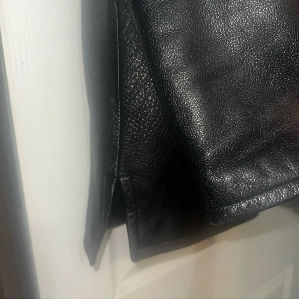 Y2K black Wilsons Leather full-zip leather jacket removable Thinsulate lining. - Picture 4 of 11